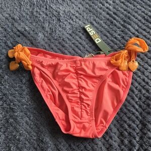 Despi Women's Coral And Orange Bikini Bottom Size S Nwt
